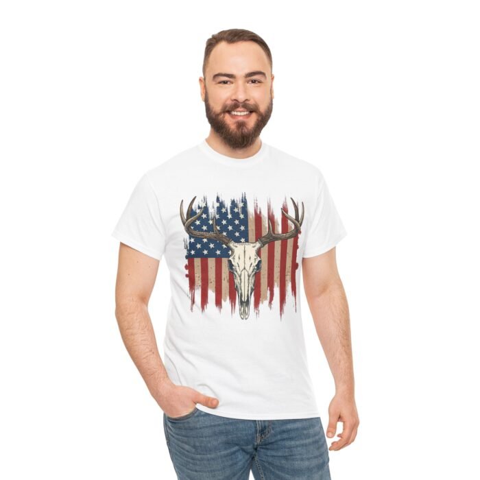 Rustic American Pride Tee, Unisex Heavy Cotton Tee, Perfect for BBQs, Patriotic Events, Outdoor Adventures, Gifts for Hunters - Image 7