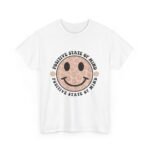 Positive Vibes Unisex Tee - Smiley Face, Mental Health Awareness, Gift for Friends, Casual Comfort, Everyday Wear - Image 3