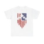 Patriotic Unisex Cotton Tee, Vintage American Flag Shirt, Casual Summer Style, Fourth of July Gift, Everyday Wear