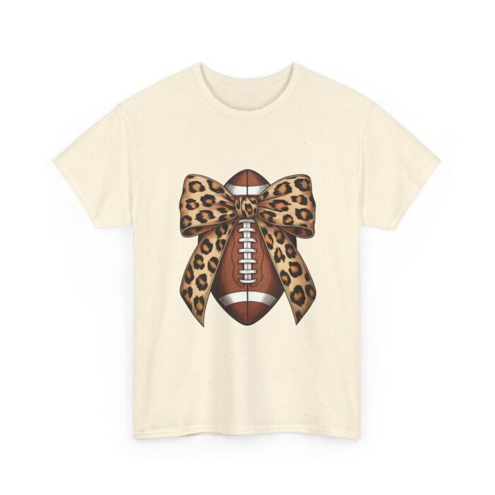 Leopard Bow Football Tee | Unisex Heavy Cotton T-Shirt, Sports Shirt, Game Day Outfit, Fall Fashion, Birthday Gift - Image 20