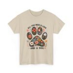 Floral Dog Lover Tee - All You Need Is Love and a Dog, Gift for Dog Parents, Animal Lovers T-Shirt, Pet Adoption Awareness, Casual [...] - Image 12