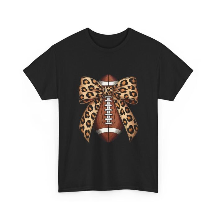 Leopard Bow Football Tee | Unisex Heavy Cotton T-Shirt, Sports Shirt, Game Day Outfit, Fall Fashion, Birthday Gift - Image 10