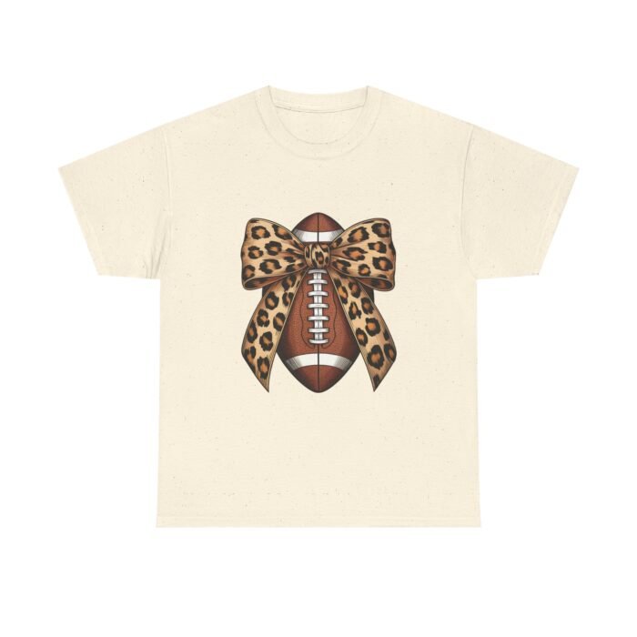 Leopard Bow Football Tee | Unisex Heavy Cotton T-Shirt, Sports Shirt, Game Day Outfit, Fall Fashion, Birthday Gift - Image 18