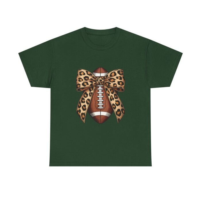Leopard Bow Football Tee | Unisex Heavy Cotton T-Shirt, Sports Shirt, Game Day Outfit, Fall Fashion, Birthday Gift - Image 22