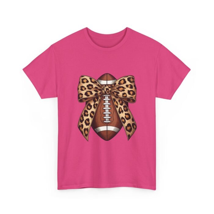 Leopard Bow Football Tee | Unisex Heavy Cotton T-Shirt, Sports Shirt, Game Day Outfit, Fall Fashion, Birthday Gift - Image 28