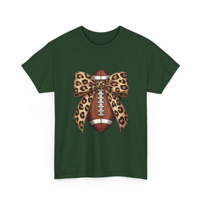 Leopard Bow Football Tee | Unisex Heavy Cotton T-Shirt, Sports Shirt, Game Day Outfit, Fall Fashion, Birthday Gift - Image 24