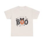 Halloween Boo Unisex Heavy Cotton Tee, Spooky T-Shirt, Fun Halloween Costume, Trick or Treat Shirt, Ghost Print Tee - Image 9