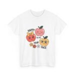 Happy Fruits Unisex Cotton Tee, Cute Graphic Tee, Gift for Friends, Summer Apparel, Positive Vibes Shirt, Fun Casual Wear