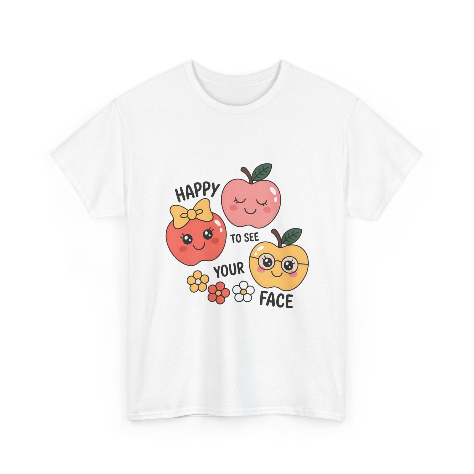 10856707516048867537_2048.jpeg Happy Fruits Unisex Cotton Tee, Cute Graphic Tee, Gift for Friends, Summer Apparel, Positive Vibes Shirt, Fun Casual Wear - Image 1
