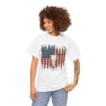 Rustic American Pride Tee, Unisex Heavy Cotton Tee, Perfect for BBQs, Patriotic Events, Outdoor Adventures, Gifts for Hunters - Image 6