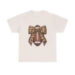 Leopard Bow Football Tee | Unisex Heavy Cotton T-Shirt, Sports Shirt, Game Day Outfit, Fall Fashion, Birthday Gift - Image 14