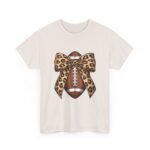 Leopard Bow Football Tee | Unisex Heavy Cotton T-Shirt, Sports Shirt, Game Day Outfit, Fall Fashion, Birthday Gift - Image 16