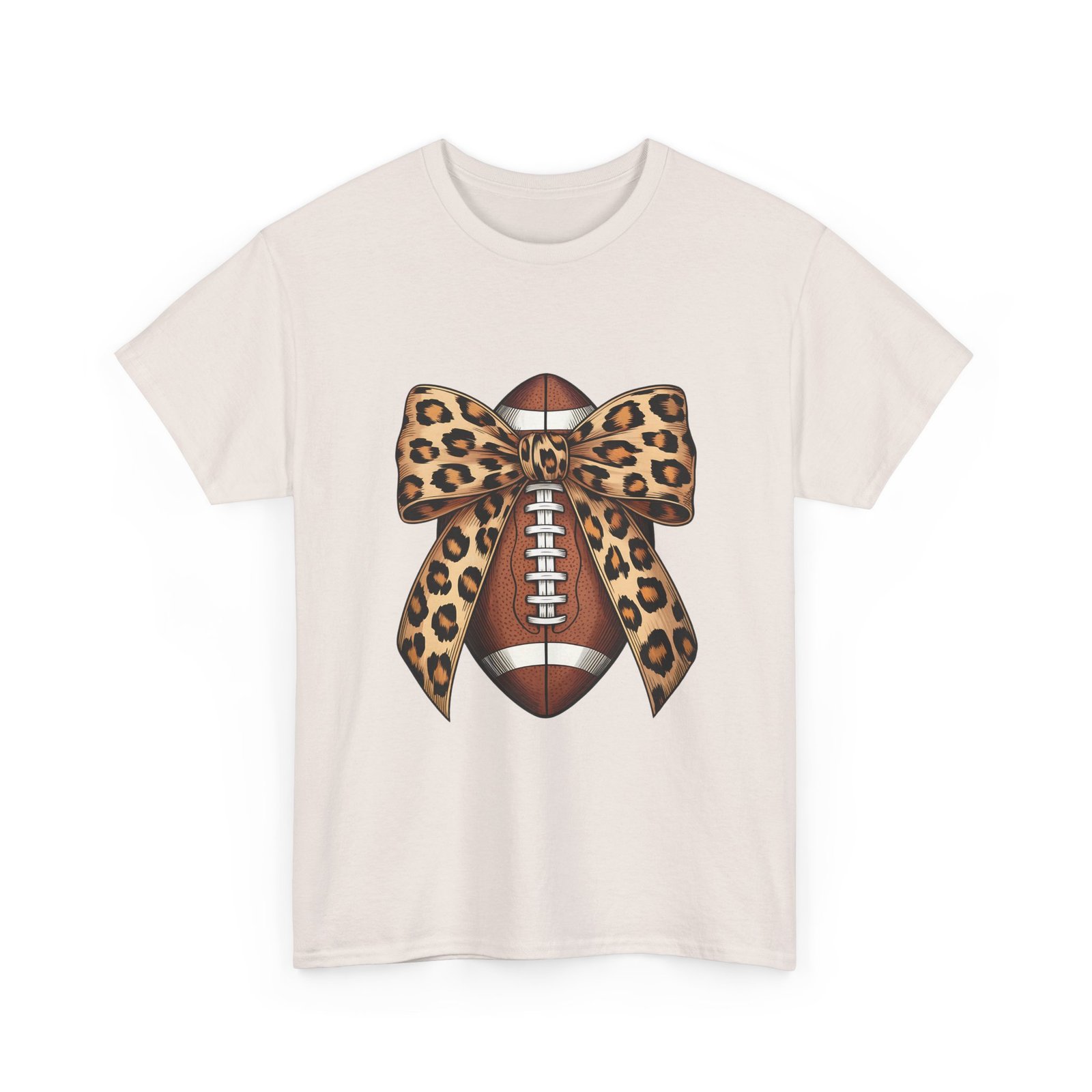 11730666568175673935_2048.jpeg Leopard Bow Football Tee | Unisex Heavy Cotton T-Shirt, Sports Shirt, Game Day Outfit, Fall Fashion, Birthday Gift - Image 16