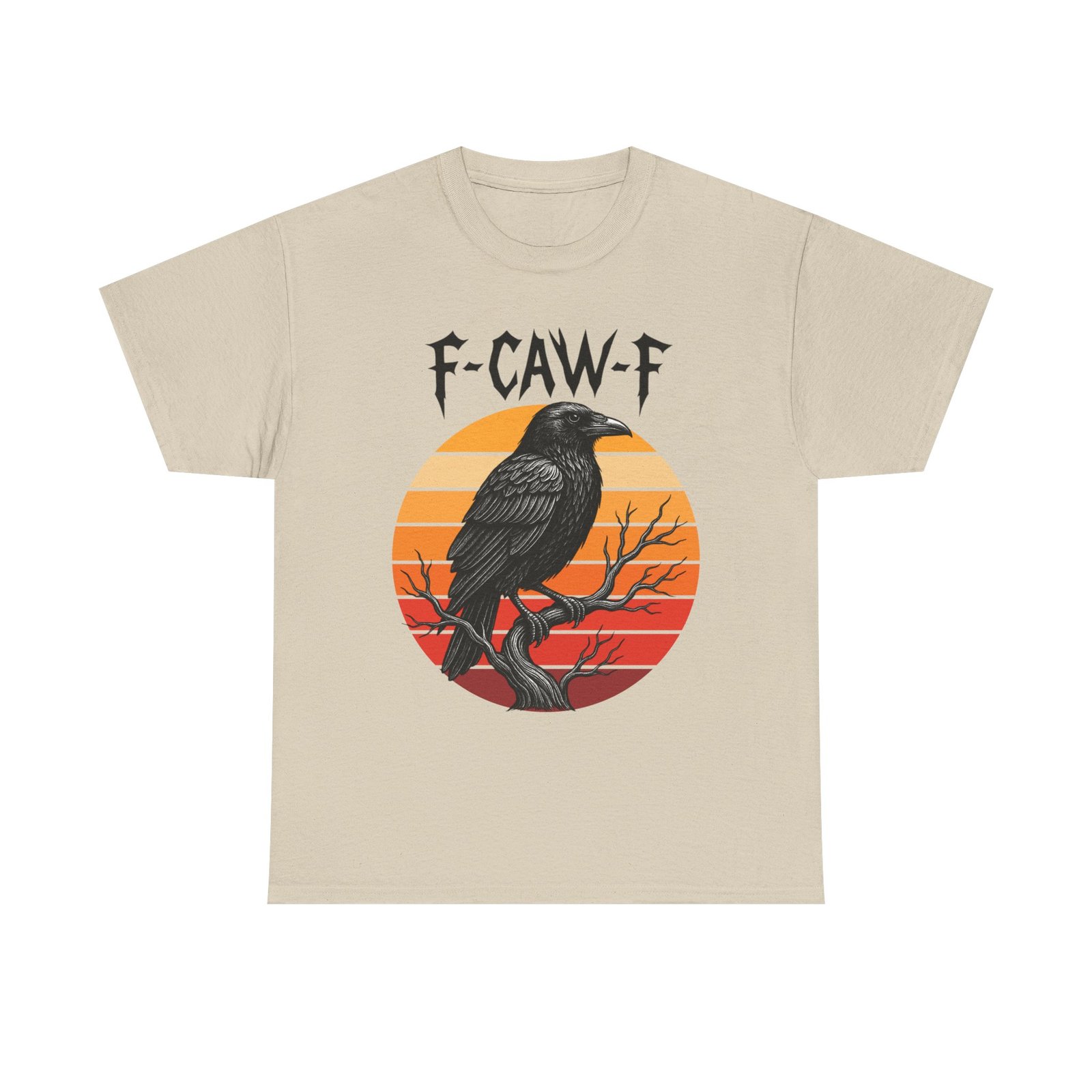 12222903343893416844_2048.jpeg Retro Crow Graphic Tee - F-CAW-F Shirt, Unisex Cotton Tee, Halloween Apparel, Unique Gift, Casual Wear - Image 5