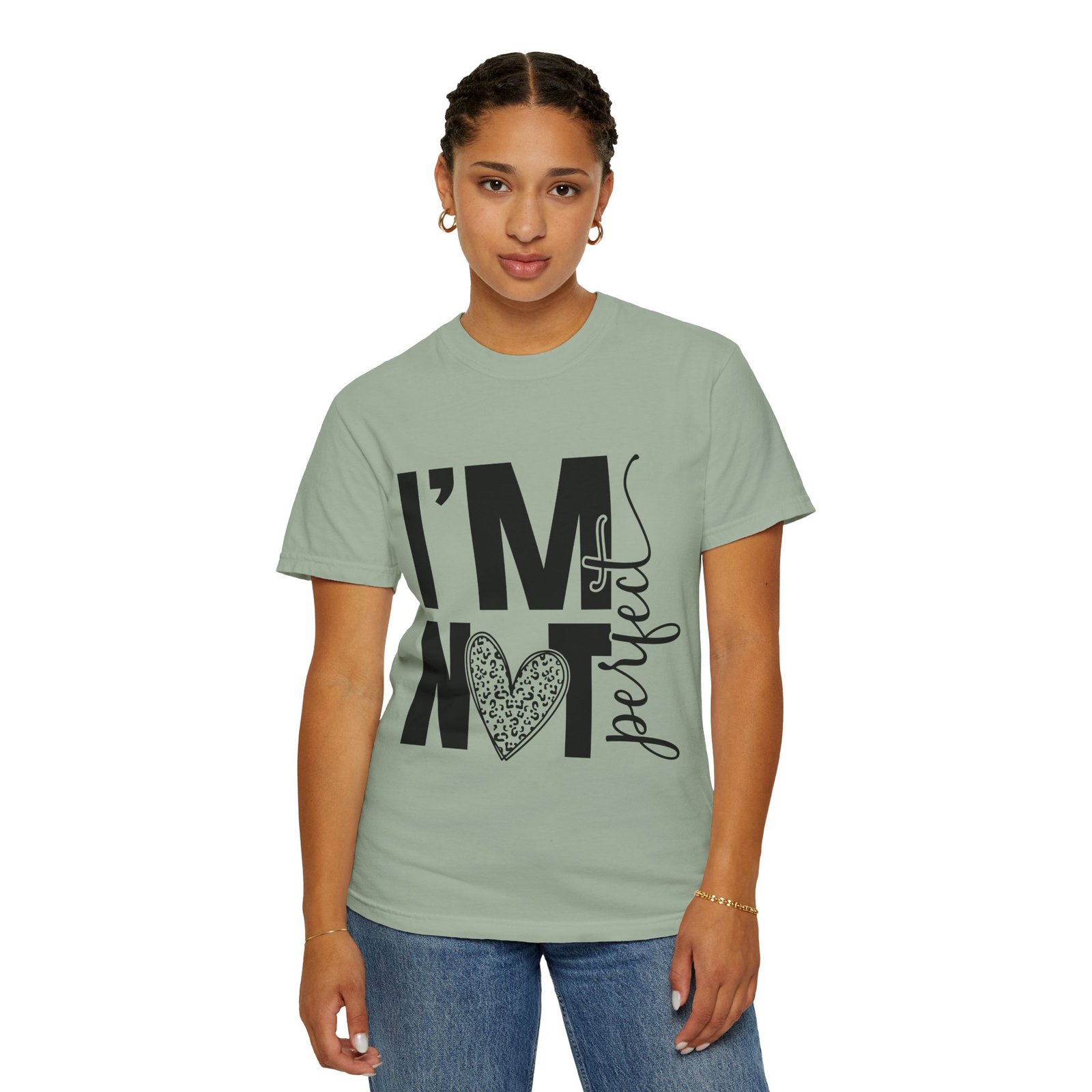 12280237557204623434_2048.jpeg Unisex Garment-Dyed T-shirt with 'I'M NOT Perfect' Design - Casual Wear, Motivational Gift, Everyday Tee, Humor Shirt, Unique Fashion - Image 26