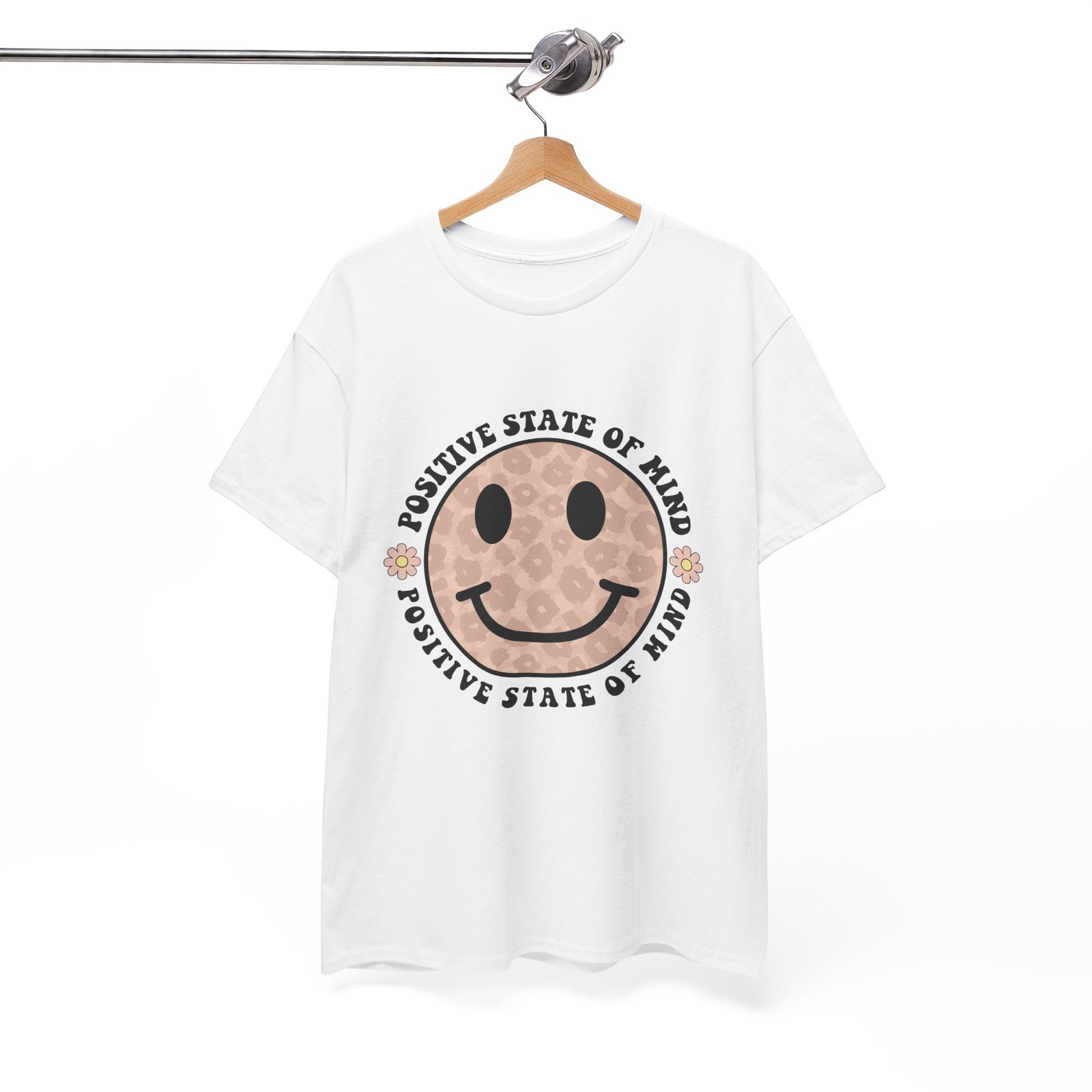 12436553657004153510_2048.jpeg Positive Vibes Unisex Tee - Smiley Face, Mental Health Awareness, Gift for Friends, Casual Comfort, Everyday Wear - Image 5