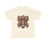 Leopard Bow Football Tee | Unisex Heavy Cotton T-Shirt, Sports Shirt, Game Day Outfit, Fall Fashion, Birthday Gift - Image 18