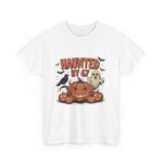 Halloween Haunted Tee, Spooky T-Shirt, Fall Apparel, Pumpkin Shirt, Unisex Halloween Clothes, Ghost and Pumpkin Design