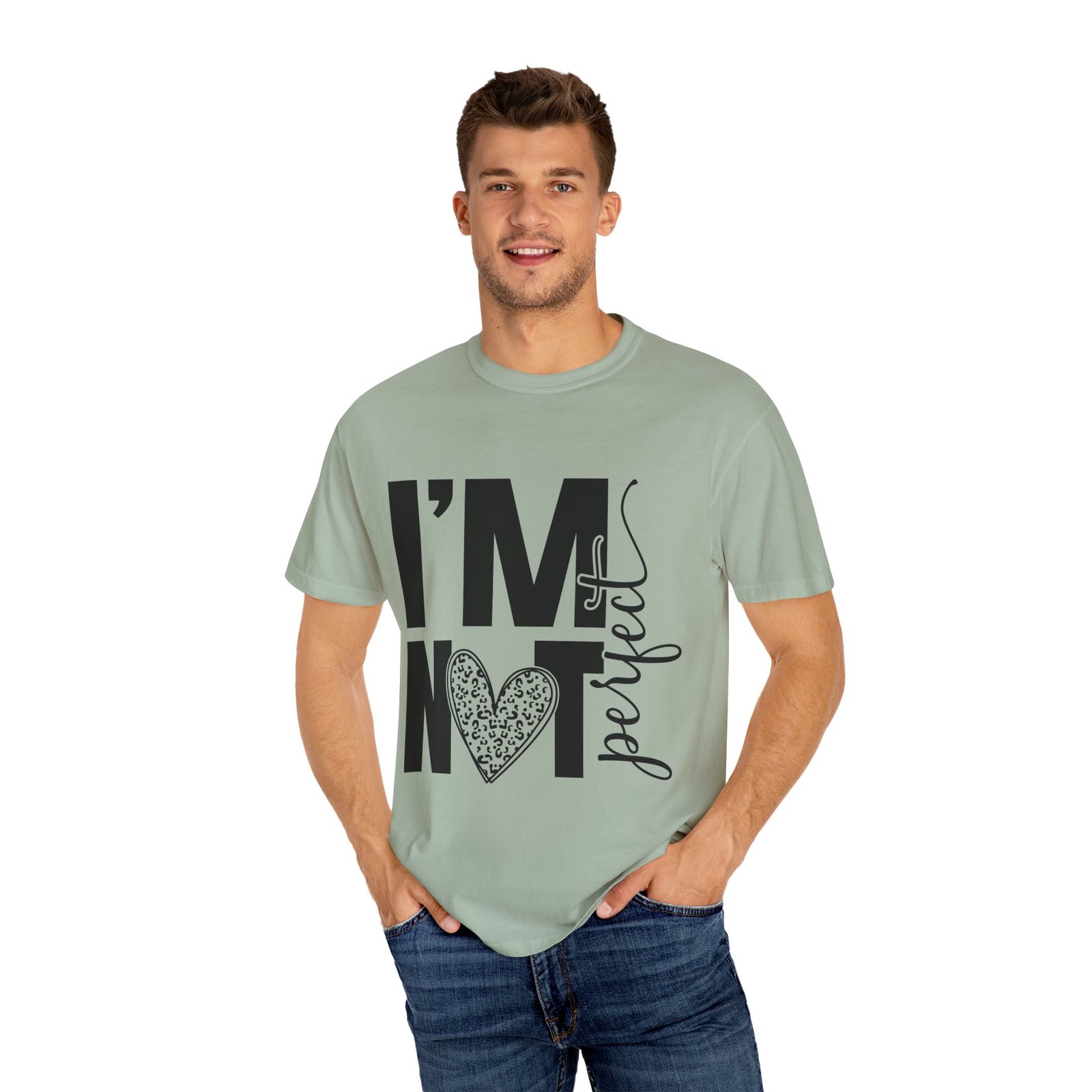 13066577456569664486_2048.jpeg Unisex Garment-Dyed T-shirt with 'I'M NOT Perfect' Design - Casual Wear, Motivational Gift, Everyday Tee, Humor Shirt, Unique Fashion - Image 25