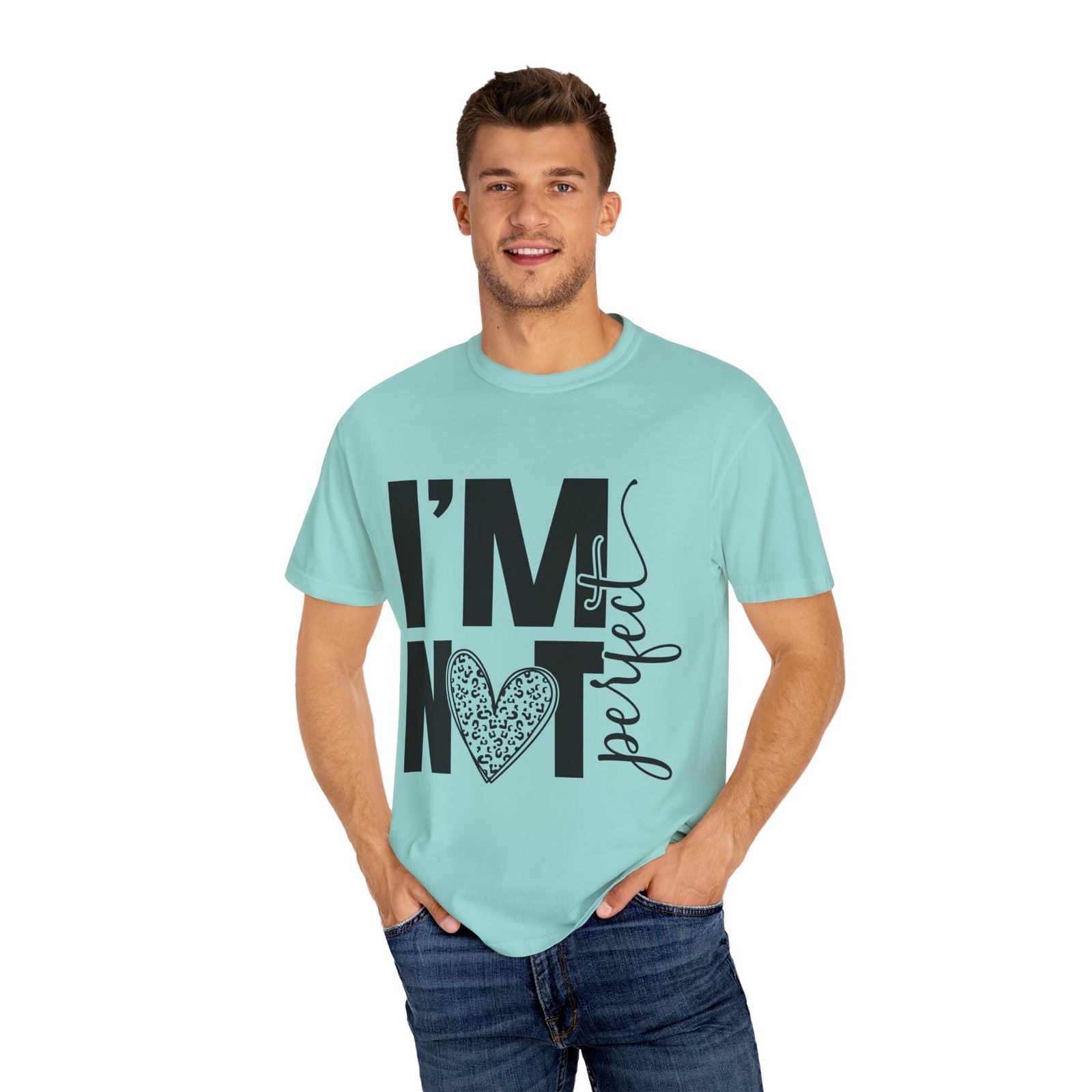 13933243548143744940_2048.jpeg Unisex Garment-Dyed T-shirt with 'I'M NOT Perfect' Design - Casual Wear, Motivational Gift, Everyday Tee, Humor Shirt, Unique Fashion - Image 35