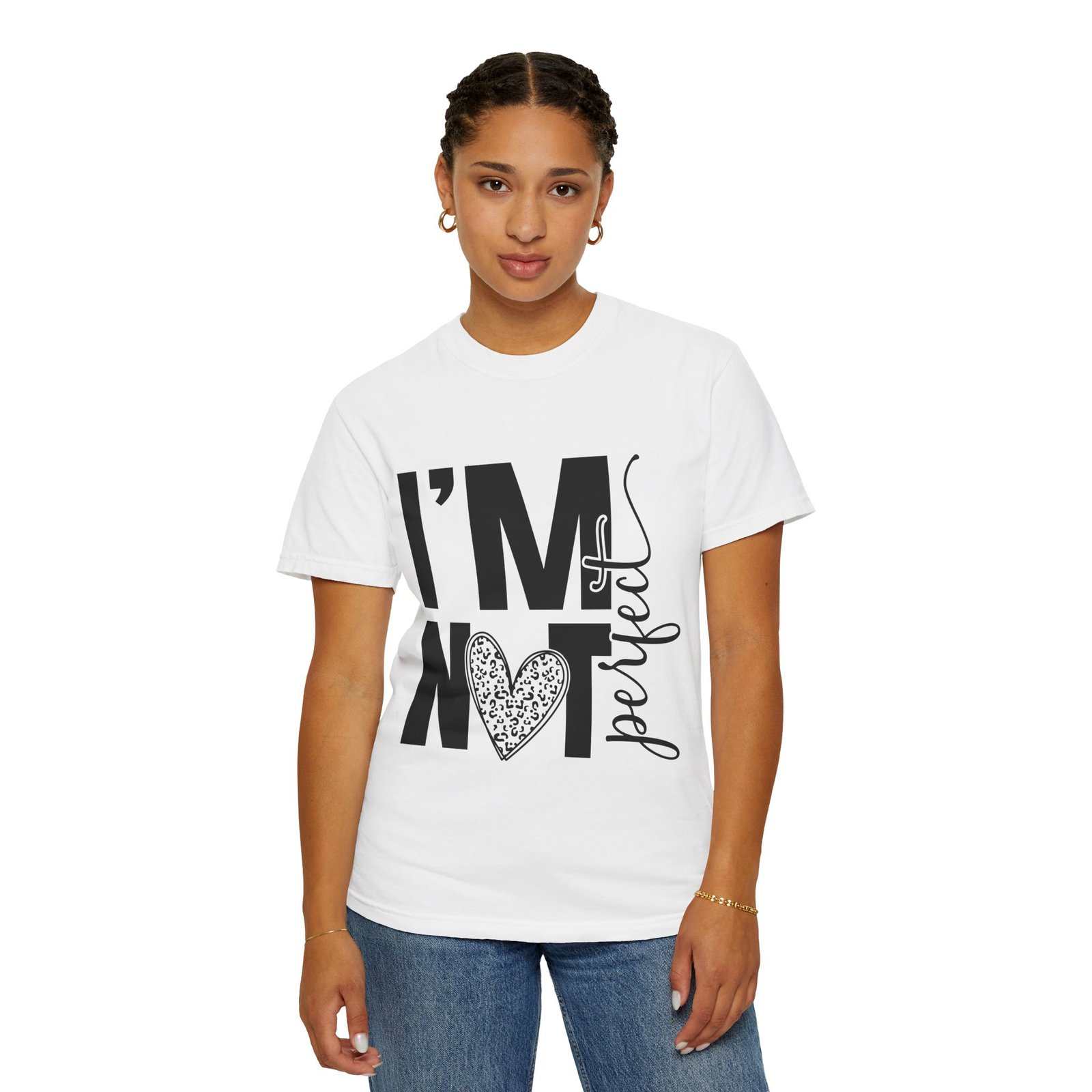 13948766280091036662_2048.jpeg Unisex Garment-Dyed T-shirt with 'I'M NOT Perfect' Design - Casual Wear, Motivational Gift, Everyday Tee, Humor Shirt, Unique Fashion - Image 5