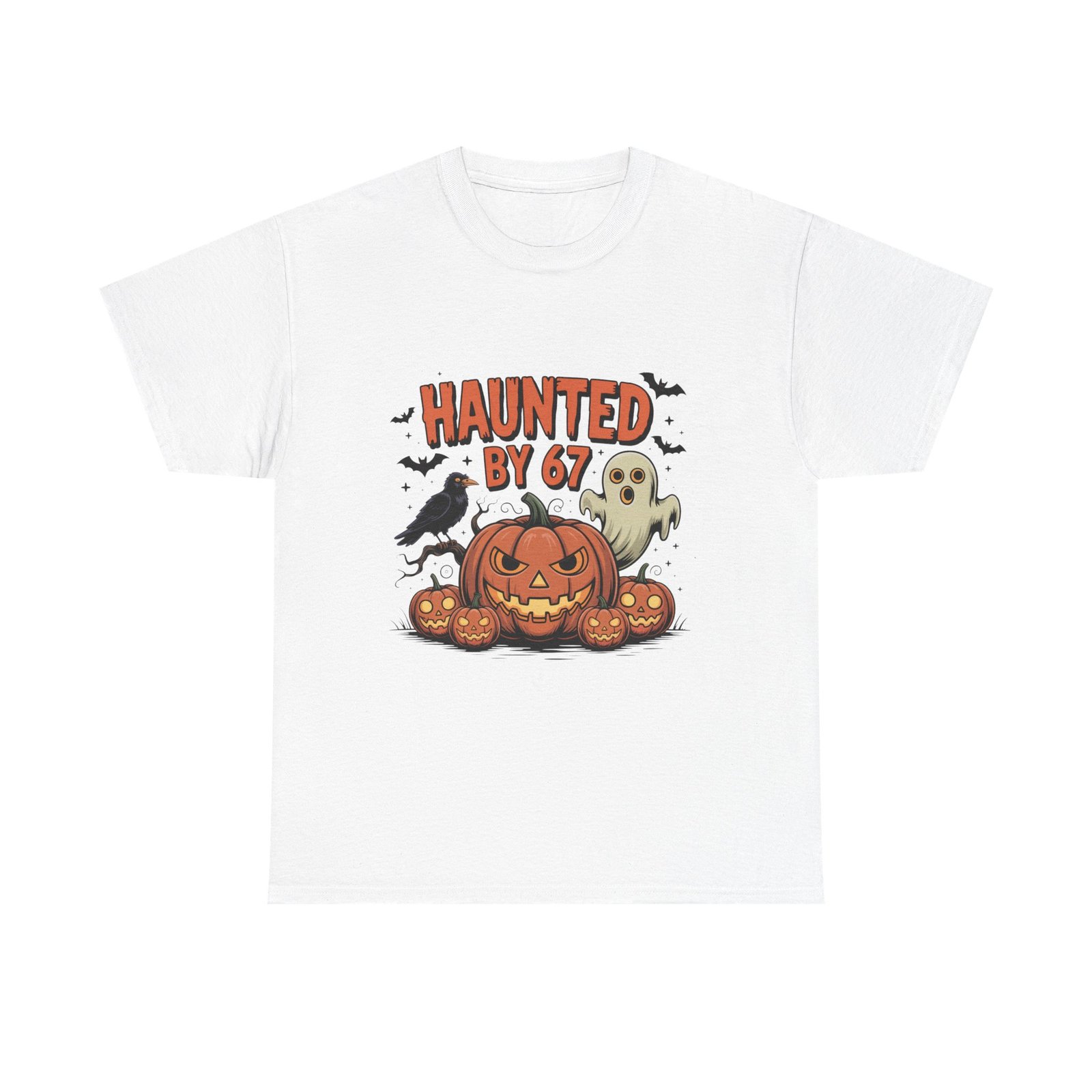 14001586735165942138_2048.jpeg Halloween Haunted Tee, Spooky T-Shirt, Fall Apparel, Pumpkin Shirt, Unisex Halloween Clothes, Ghost and Pumpkin Design - Image 2