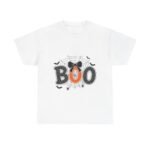 Halloween Boo Unisex Heavy Cotton Tee, Spooky T-Shirt, Fun Halloween Costume, Trick or Treat Shirt, Ghost Print Tee - Image 2