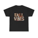Fall Vibes Unisex Heavy Cotton Tee, Autumn T-Shirt, Cozy Gift, Seasonal Wear, Trendy Apparel, Casual Style