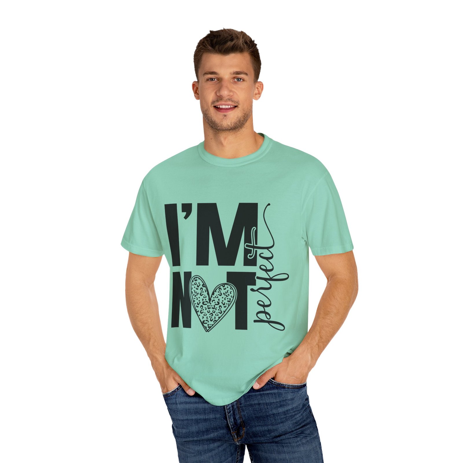 16952959316549112902_2048.jpeg Unisex Garment-Dyed T-shirt with 'I'M NOT Perfect' Design - Casual Wear, Motivational Gift, Everyday Tee, Humor Shirt, Unique Fashion - Image 30