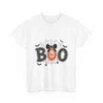 Halloween Boo Unisex Heavy Cotton Tee, Spooky T-Shirt, Fun Halloween Costume, Trick or Treat Shirt, Ghost Print Tee