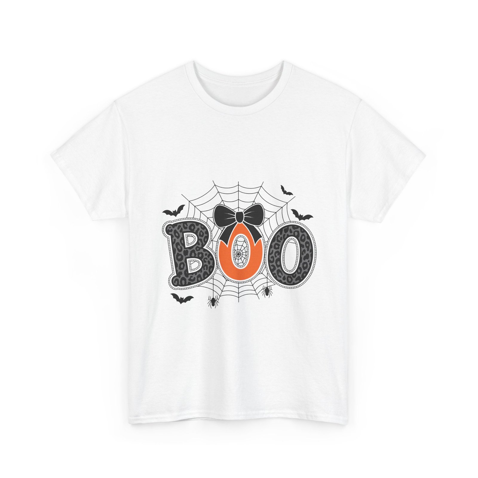 170139509207925064_2048.jpeg Halloween Boo Unisex Heavy Cotton Tee, Spooky T-Shirt, Fun Halloween Costume, Trick or Treat Shirt, Ghost Print Tee - Image 1