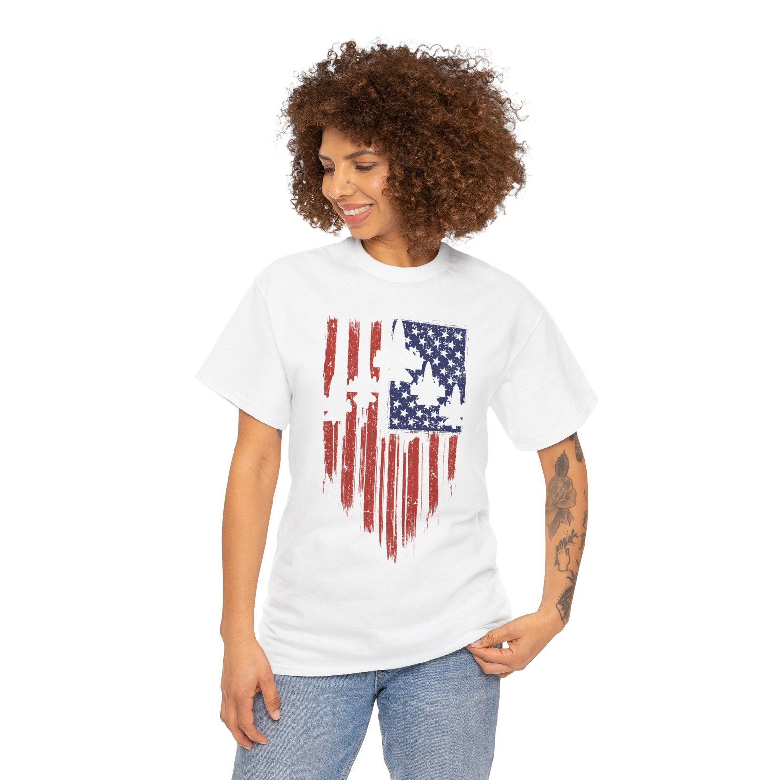 17094821823081344027_2048.jpeg Patriotic Unisex Cotton Tee, Vintage American Flag Shirt, Casual Summer Style, Fourth of July Gift, Everyday Wear - Image 7