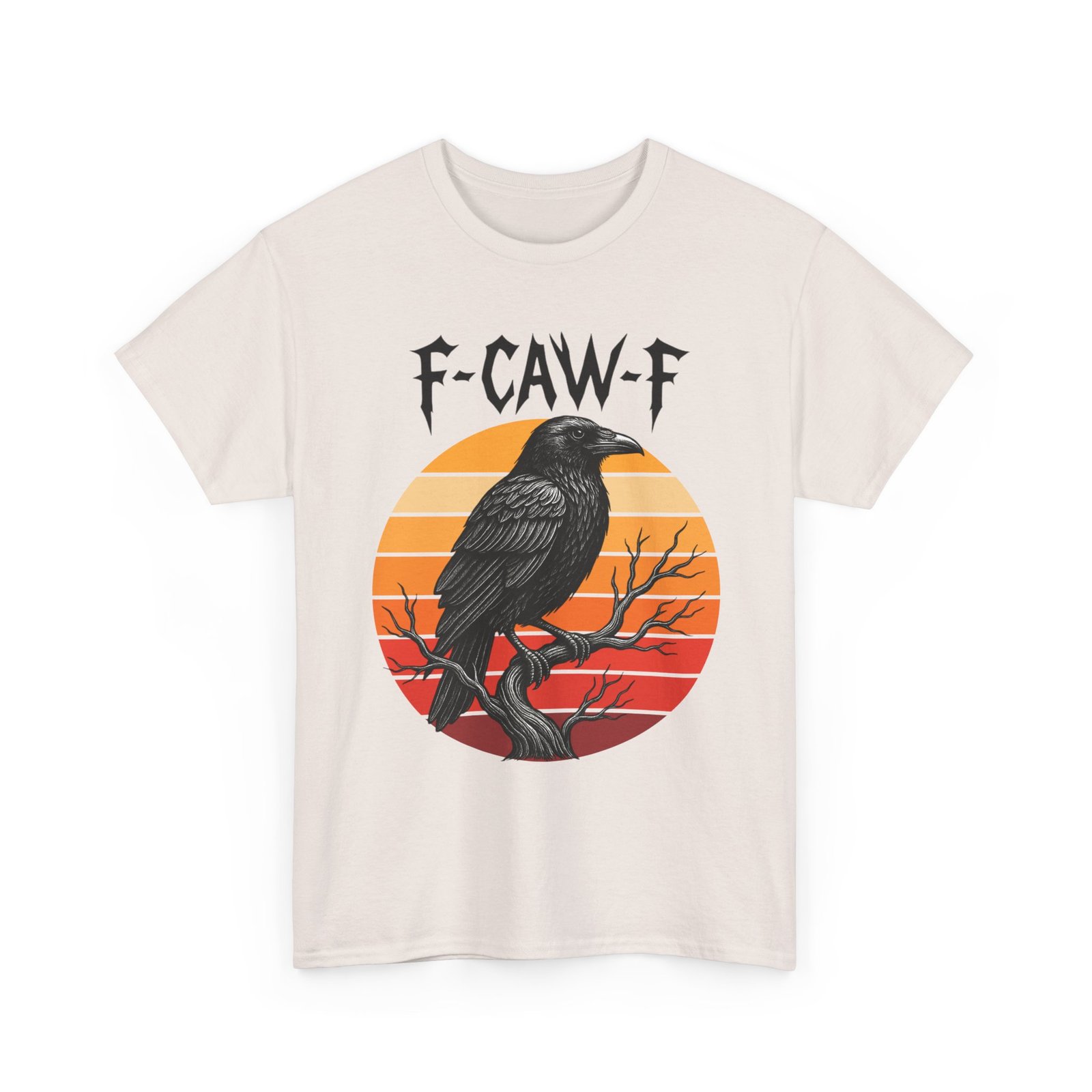 17635551518490884243_2048.jpeg Retro Crow Graphic Tee - F-CAW-F Shirt, Unisex Cotton Tee, Halloween Apparel, Unique Gift, Casual Wear - Image 11