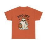 Boo-Jee Ghost Tee - Spooky Chic Unisex Heavy Cotton T-Shirt for Halloween, Ghost Lover Gift, Fall Fashion, Cozy Autumn Vibes, Casual Wear - Image 5