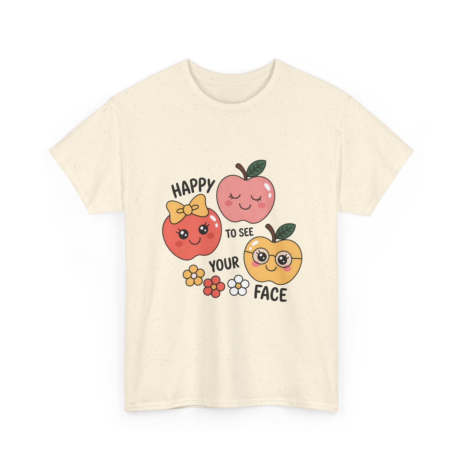 2120798492549346803_2048.jpeg Happy Fruits Unisex Cotton Tee, Cute Graphic Tee, Gift for Friends, Summer Apparel, Positive Vibes Shirt, Fun Casual Wear - Image 7