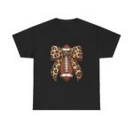 Leopard Bow Football Tee | Unisex Heavy Cotton T-Shirt, Sports Shirt, Game Day Outfit, Fall Fashion, Birthday Gift - Image 8