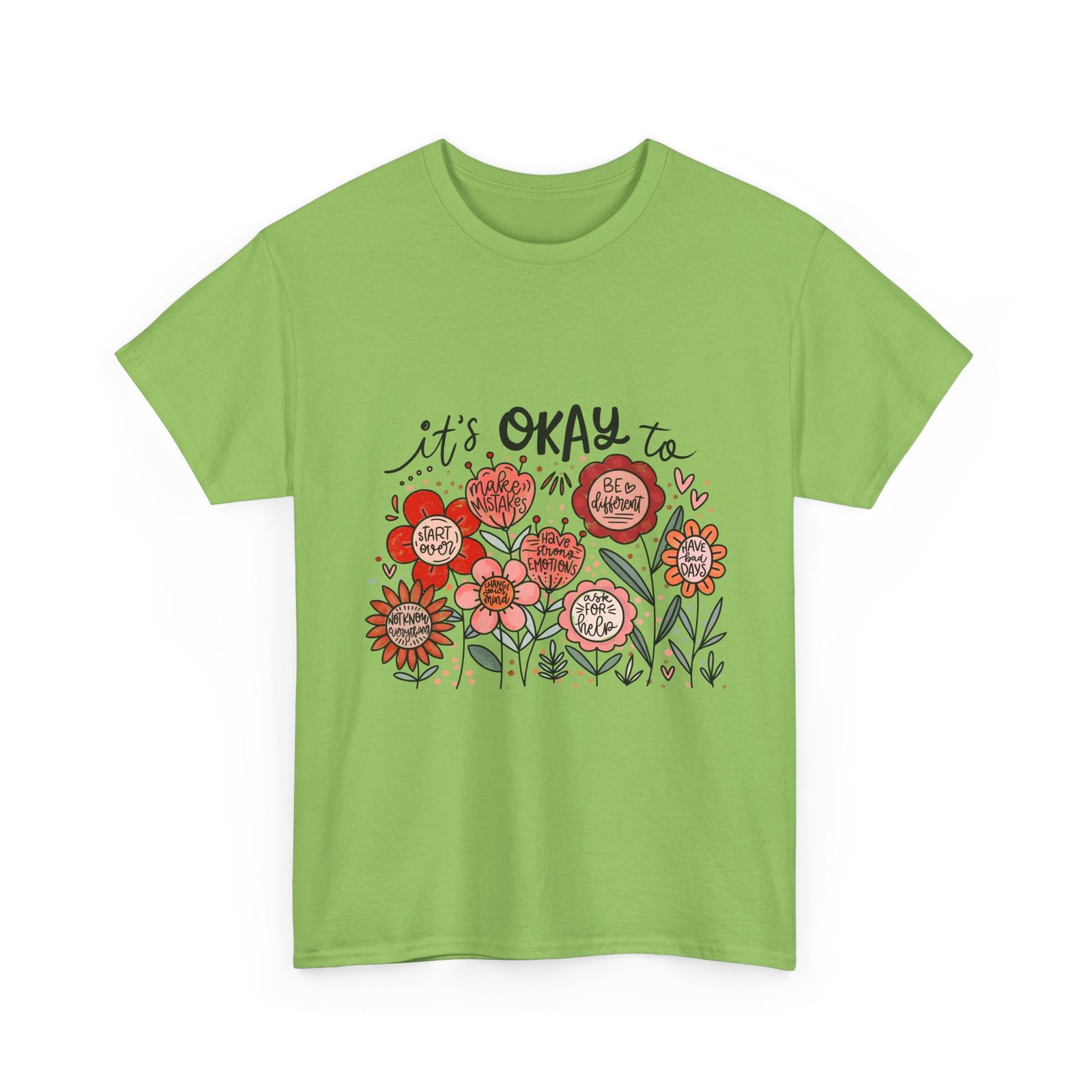 225424918702035160_2048.jpeg Floral Quote Tee: It's Okay To Not Be Okay, Motivational Gift, Self-Care Apparel, Floral Design Tee, Unisex T-Shirt, Casual Wear - Image 30