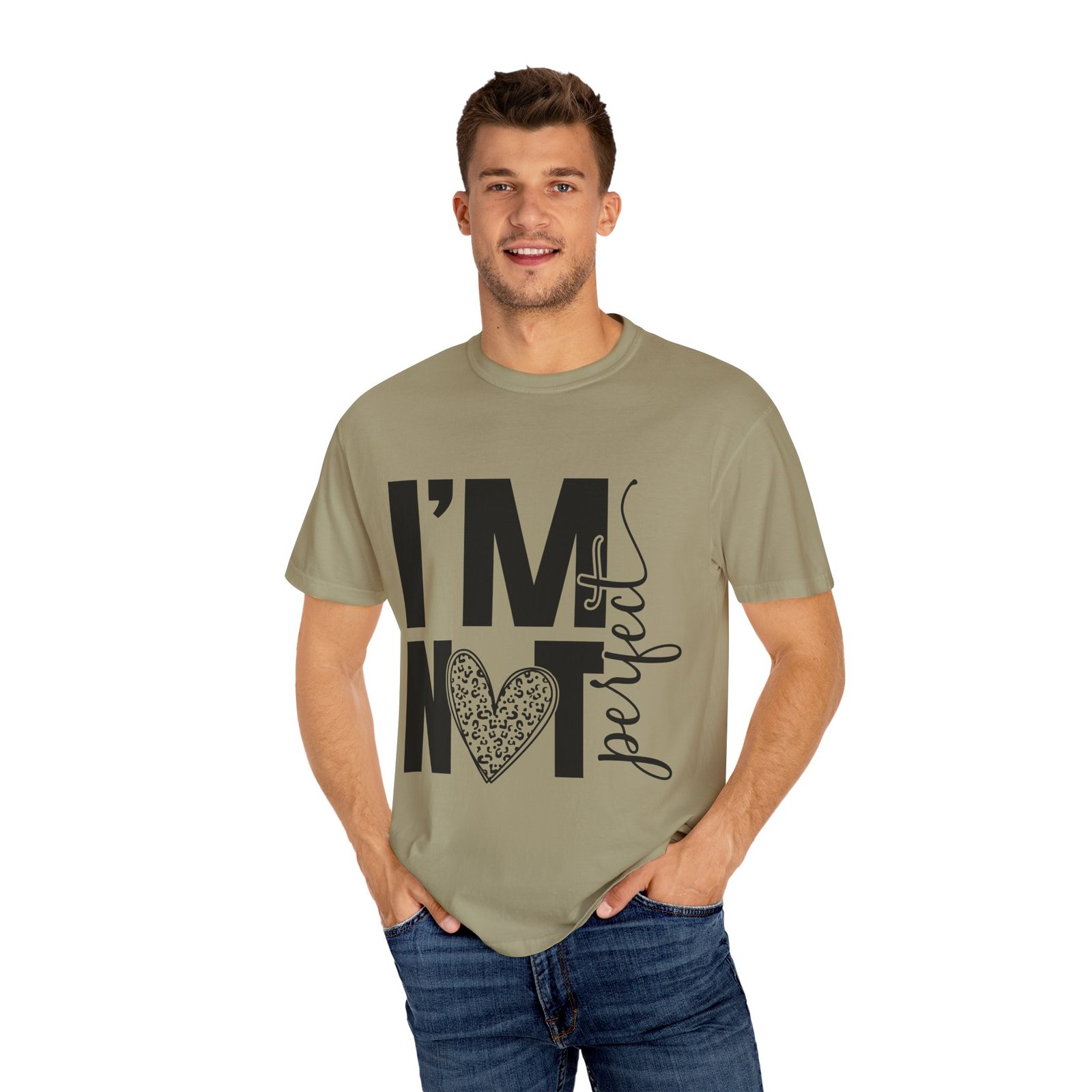 3072433883461220330_2048.jpeg Unisex Garment-Dyed T-shirt with 'I'M NOT Perfect' Design - Casual Wear, Motivational Gift, Everyday Tee, Humor Shirt, Unique Fashion - Image 20