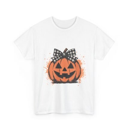 Halloween Pumpkin Graphic Tee, Unisex Cotton T-Shirt for Fall, Halloween Party Outfit, Funny Pumpkin Shirt, Autumn Apparel