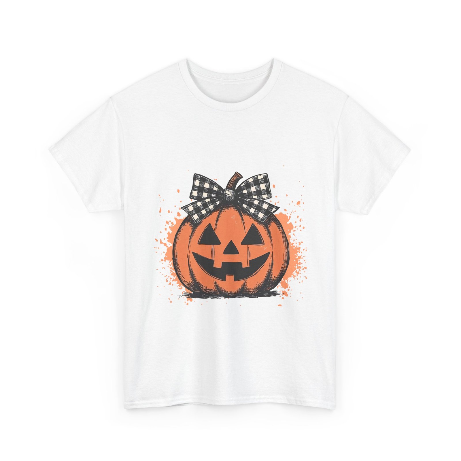 3137820568360208988_2048.jpeg Halloween Pumpkin Graphic Tee, Unisex Cotton T-Shirt for Fall, Halloween Party Outfit, Funny Pumpkin Shirt, Autumn Apparel - Image 1