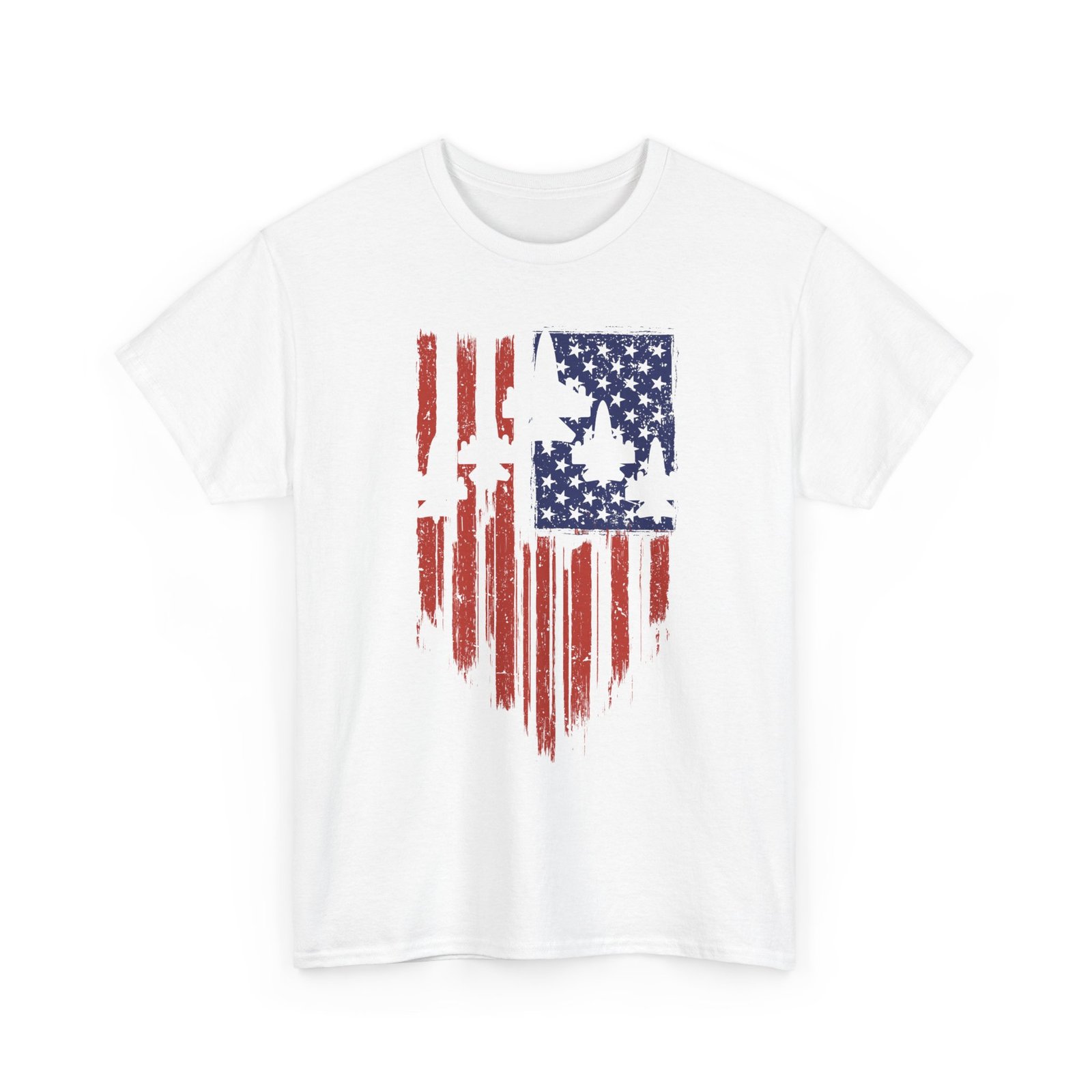 3169138480438399725_2048.jpeg Patriotic Unisex Cotton Tee, Vintage American Flag Shirt, Casual Summer Style, Fourth of July Gift, Everyday Wear - Image 3