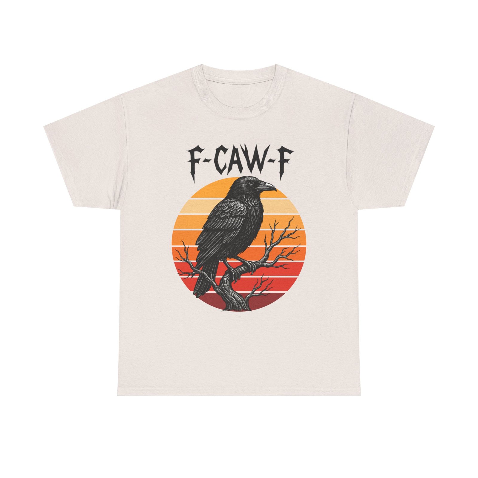 4030652971949174496_2048.jpeg Retro Crow Graphic Tee - F-CAW-F Shirt, Unisex Cotton Tee, Halloween Apparel, Unique Gift, Casual Wear - Image 9