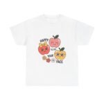 Happy Fruits Unisex Cotton Tee, Cute Graphic Tee, Gift for Friends, Summer Apparel, Positive Vibes Shirt, Fun Casual Wear - Image 2