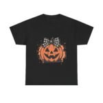 Halloween Pumpkin Graphic Tee, Unisex Cotton T-Shirt for Fall, Halloween Party Outfit, Funny Pumpkin Shirt, Autumn Apparel - Image 5