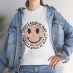 Positive Vibes Unisex Tee - Smiley Face, Mental Health Awareness, Gift for Friends, Casual Comfort, Everyday Wear - Image 9