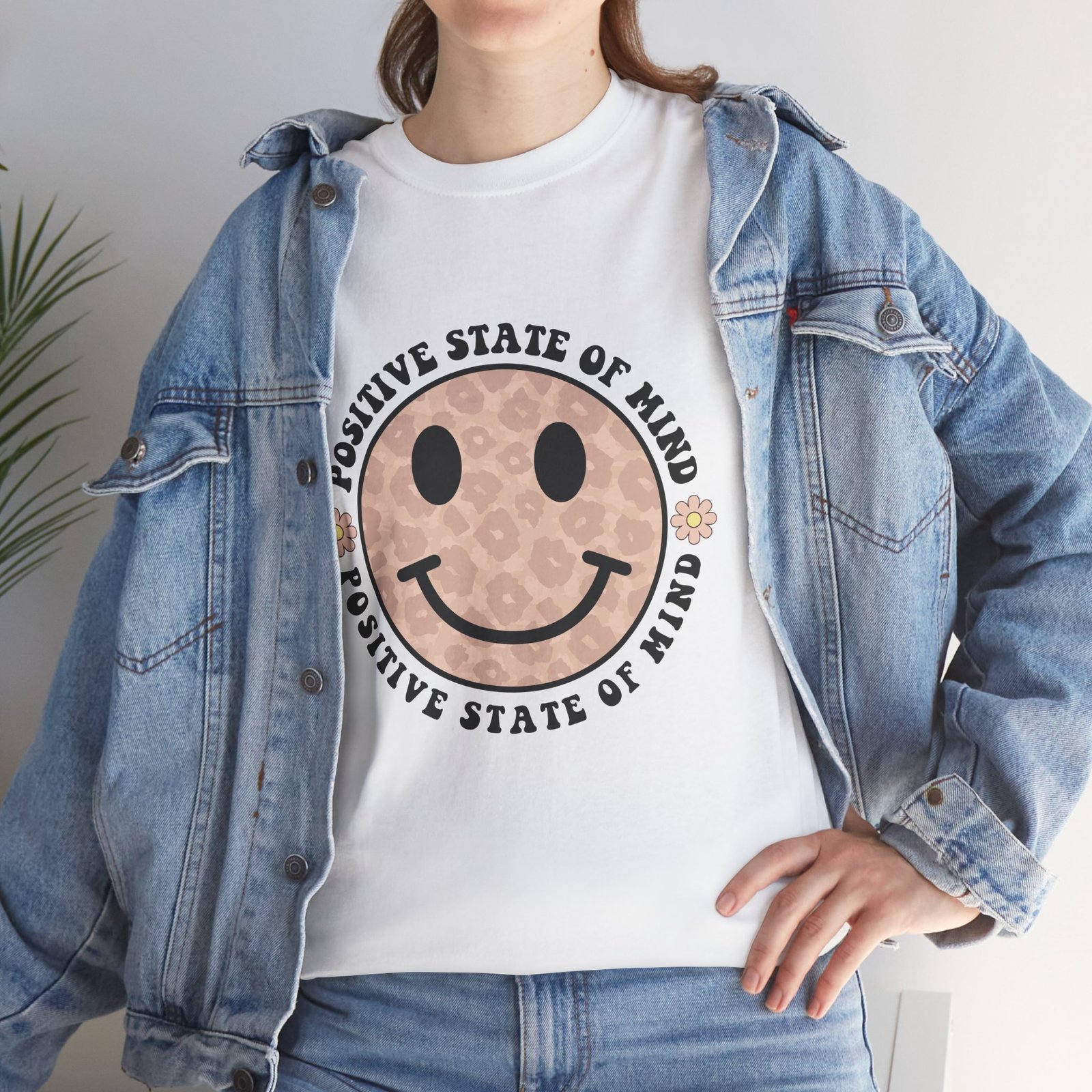 5630215983499860927_2048.jpeg Positive Vibes Unisex Tee - Smiley Face, Mental Health Awareness, Gift for Friends, Casual Comfort, Everyday Wear - Image 9