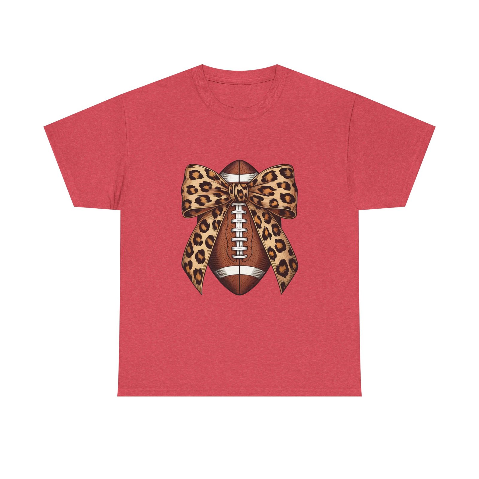 6077835133595783405_2048.jpeg Leopard Bow Football Tee | Unisex Heavy Cotton T-Shirt, Sports Shirt, Game Day Outfit, Fall Fashion, Birthday Gift - Image 30