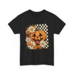 Fall Pumpkin T-Shirt, Halloween Gift, Autumn Apparel, Floral Tee, Unisex Casual Wear, Cozy Seasonal Style