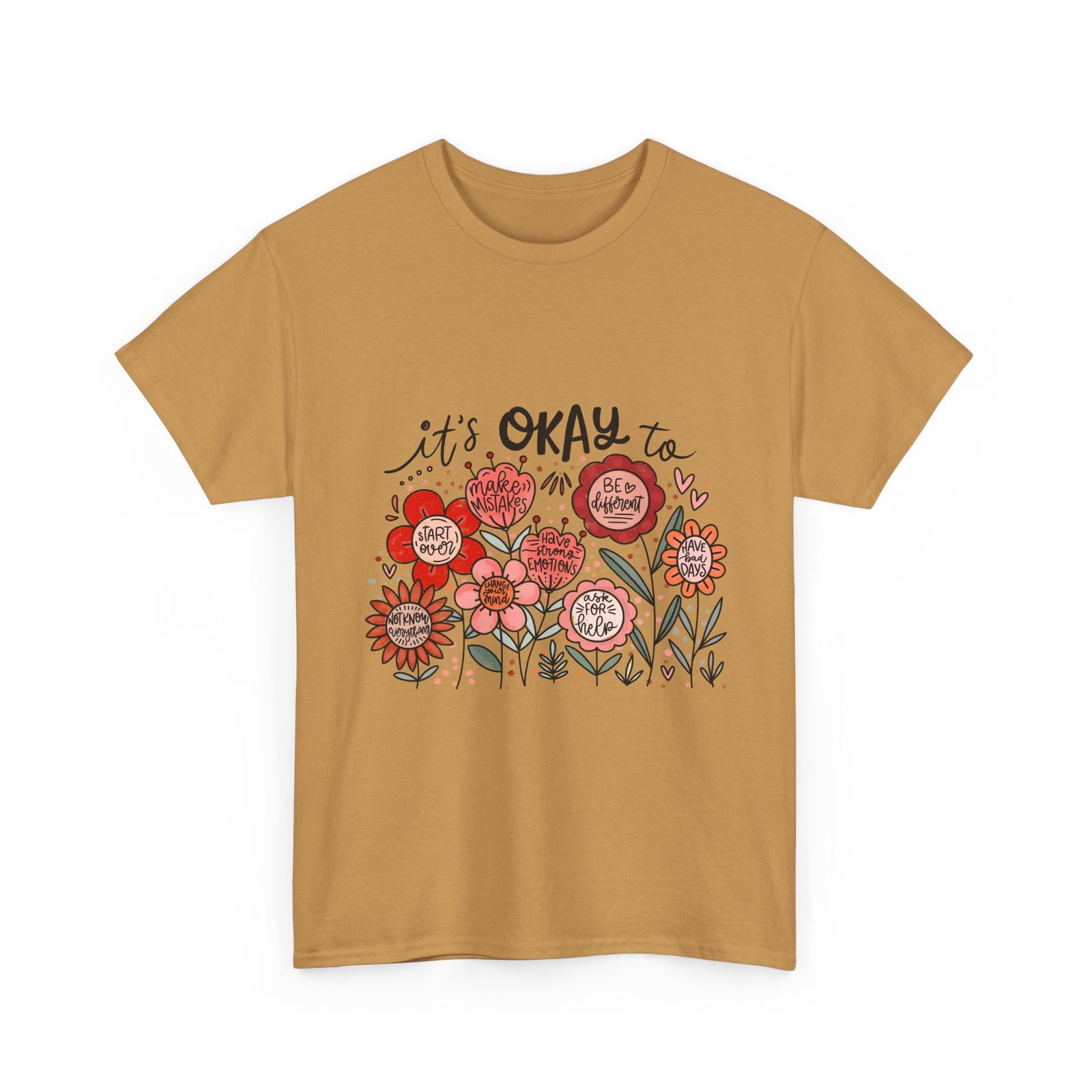 6412800842452858590_2048.jpeg Floral Quote Tee: It's Okay To Not Be Okay, Motivational Gift, Self-Care Apparel, Floral Design Tee, Unisex T-Shirt, Casual Wear - Image 17