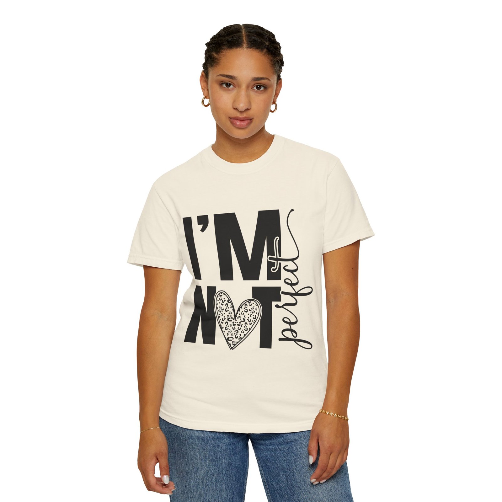7483625297006495934_2048.jpeg Unisex Garment-Dyed T-shirt with 'I'M NOT Perfect' Design - Casual Wear, Motivational Gift, Everyday Tee, Humor Shirt, Unique Fashion - Image 16